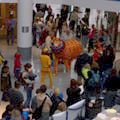Mask Workshop and Puppet performance at Shopping Mall, Brighton